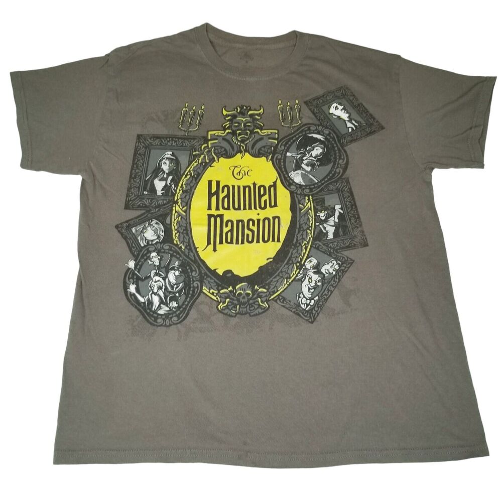 Disney Parks Haunted Mansion Ghost Portraits Glow In The Dark T Shirt Medium